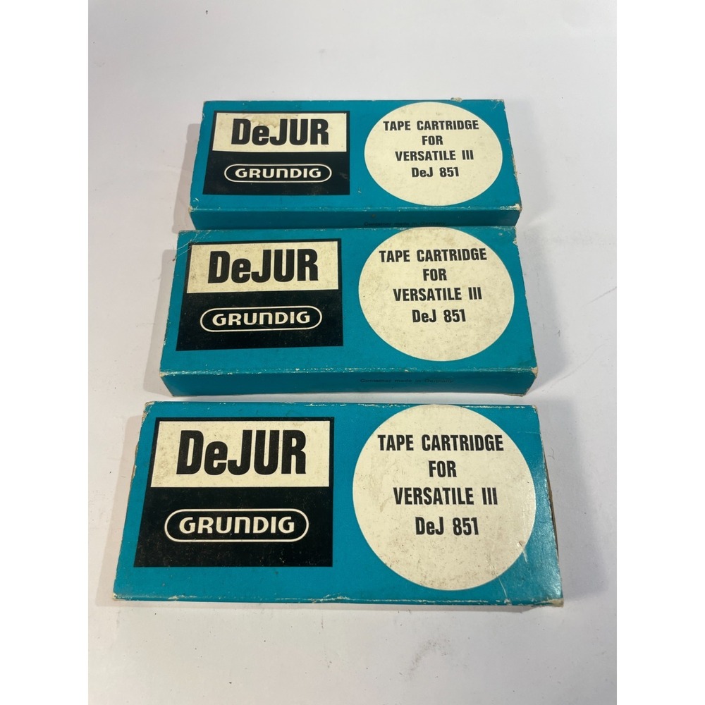 Lot Of Three DeJUR GRUNDIG DeJ 851 Microcassette Tape For versatile 3